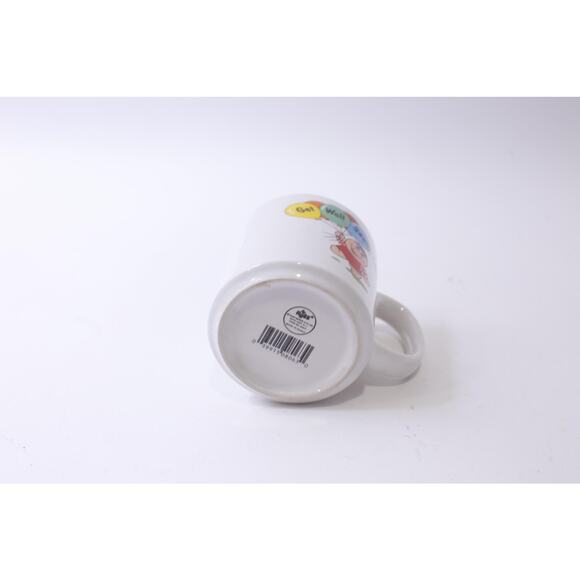 Get Well Soon, 1980s Message Mug, Funny Man with Balloons, Russ Berrie, Novelty - Picture 2 of 2